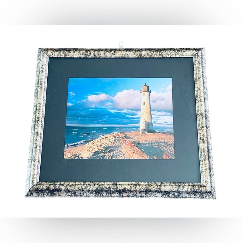 Lighthouse Picture In Steel Frame
